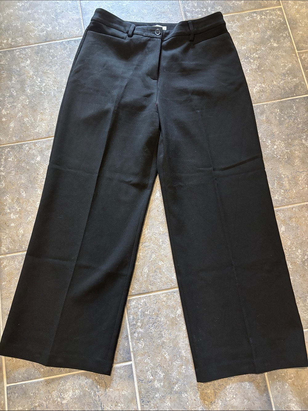 Wide Leg Black Dress Pants